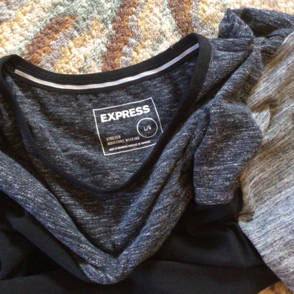 Mens Express Colorblock Short Sleeve Tee in black/gray size large - Picture 8 of 8